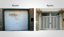 Transformation d'une porte de garage