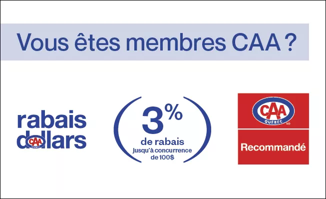 Vous êtes membres CAA ? Obtenez un rabais